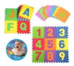 Piso De Goma Eva Antigolpe Bebe Letras Y Números 27 Pzas - Imagen 2