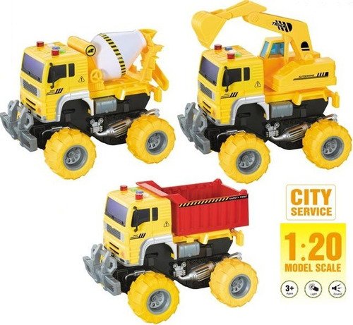 Juguete Camion Bombero Construccion Arenero Luz Sonido 25cm