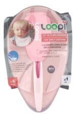 Plato Bowl Dividida Con Tapa Y Cuchara Para Comida Loopi Color Rosa Liso Personaje Color - Imagen 6