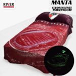 Frazada Manta River Boca Original Luminosa 1 Plaza Y Media - Imagen 10