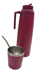 Combo Set Termo Mate Bombilla Acero Inoxidable 1,3 Litros - Imagen 5