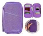 Portadocumentos Pratys Lila Impermeable Viaje Pasaporte Tarjetas Celular Liso