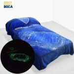 Frazada Manta River Boca Original Luminosa 1 Plaza Y Media - Imagen 4