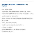 Aspirador Nasal Nuby Asistido Boquilla Filtro Babymovil 781 - Imagen 3