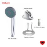 Duchador De Mano Cromado Lluvia Soporte Y Flexible 1,20m - Imagen 12