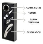 Set Kit De Vino 4 Piezas Regalo Empresarial En Caja - Imagen 2