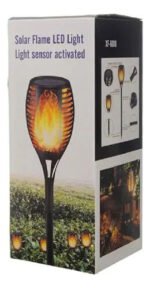 2 Antorchas Solar Estaca Luces Efecto Fuego Jardín Parque - Imagen 4