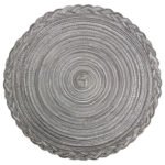 Pack X 6 Individuales De Mesa Redondos Rusticos Trenzas 39cm Color Negro - Imagen 2