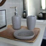 Set De Baño Porcelana 3 Piezas Dispenser Jabonera Vaso - Imagen 4