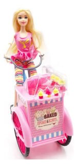 Juguete Muñeca Tiny Con Bicicleta Candy 30cm Articulado - Imagen 3