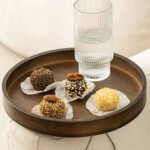 Bandeja Auxiliar Redonda Bambú Master Sale Sillón Marrón Oscuro - Imagen 2