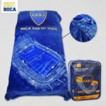 Frazada Manta River Boca Original Luminosa 1 Plaza Y Media - Imagen 5