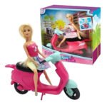 Juguete Muñeca 30cm Kiara Y Su Moto Accesorios Babymovil