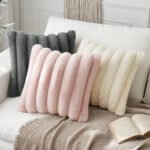 Almohadon Cuadrado Felpa Linea Decorativo Cierre 40x40cm - Imagen 3