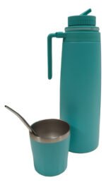 Combo Set Termo Mate Bombilla Acero Inoxidable 1,3 Litros