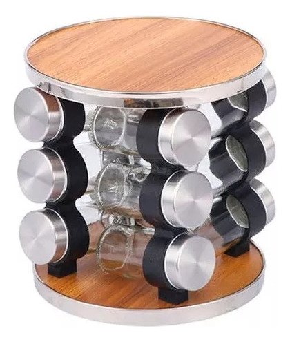 Especiero Cocina Giratorio 12 Condimentos Acero Inoxidable