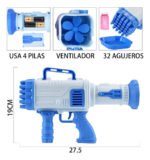 Juguete Pistola Bazuca Lanza Burbujas Burbujero Tiny - Imagen 7