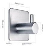 Gancho Perchero Percha Metal Adhesivo Acero Inox X 3 Ms - Imagen 3