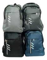 Mochila Clasica Estilo Escolar 46x31x14 Reforzada Urbana Color Gris Oscuro Diseño De La Tela Liso