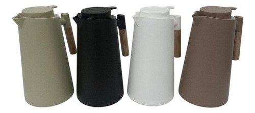 Jarra Termo Mate 1lt Con Manija De Madera Pico Vertedor