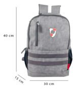 Mochila River Plate Urbana Con 3 Bolsillos 23l Color Gris Lisa - Imagen 2