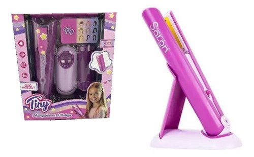 Juego De Belleza Planchita Pelo Luz Sonido Con Base Tiny