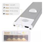 Tira 4 Luces Led Sensor Cocina Bajo Mesada Alacena 60cm Usb - Imagen 3