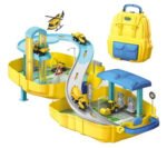 Juguete Pista Autos Mochila Policia Bombero Construccion Color Amarillo