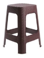 Banqueta Banquito Apilable Símil Ratan Plástico Babymovil - Imagen 3