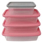 Set 4 Contenedores Hermeticos Con Tapa Frezzer Microondas - Imagen 7