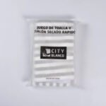 Juego De Toalla Y Toallón Secado Rápido City Blanco - Imagen 3
