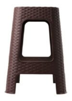 Banqueta Banquito Apilable Símil Ratan Plástico Babymovil - Imagen 2