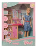 Juguete Muñeca 30cm Tiny Chef Cocinera Accesorios Babymovil - Imagen 4