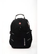 Mochila Antirrobo Con Candado Porta Notebook Reforzada Color Negro Diseño De La Tela Liso