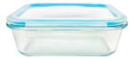 Taper Vidrio Hermetico Horno Frezzer Microondas 17x12cm Color Celeste