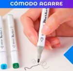 Marcadores Fibrones Resaltadores Doble Punta Con Estuche X12 - Imagen 2