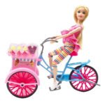 Juguete Muñeca Tiny Con Bicicleta Candy 30cm Articulado