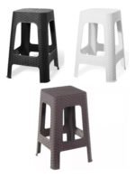 Banqueta Banquito Apilable Símil Ratan Plástico Babymovil - Imagen 14