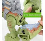 Robot Dinosaurio Juguete Dym Dp11 Verde Con Luz Tira Pelotas - Imagen 8