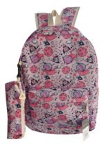Mochila Escolar Zaki Rosa Niñas Kawaii Con Cartuchera Y Estampado - Imagen 2