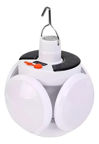 Lampara Colgante Recargable Usb Luz Solar 5 Modos Estructura Blanco