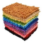 Alfombra De Baño Shaggy Antideslizante Flecos 60x40cm.