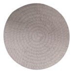 Pack X 6 Individuales De Mesa Deco Redondos Rusticos 38cm Color Gris Lisa - Imagen 2