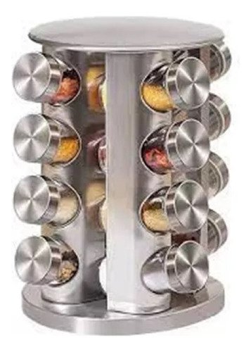 Especiero Giratorio Circular Acero Inoxidable Con Detalles