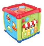 Cubo Didactico Bebe Piano Musica Encastre Reloj Babymovil - Imagen 2