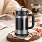 Cafetera Embolo Prensa Francesa 1000 Cc Plateada Acero Inox - Imagen 3