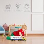 Camiones De Juguetes Grandes Mosquito Rampa Transportador Personaje Con 4 Caballos - Imagen 4