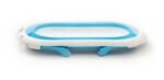 Bañera Plegable Zaki Bebe Compacta 73x42cm Antideslizante Blanco Celeste Liso - Imagen 2