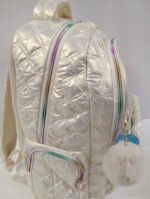 Mochila Escolar Urbana Puffer Nena Infantil Tornasolada - Imagen 3