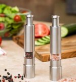 Molinillo De Pimienta Pimentero A Piston Acero Inox 14 Cm - Imagen 2